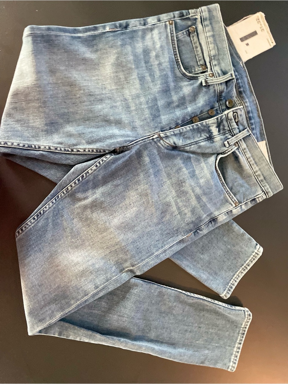rag & bone Light Wash Slim Straight Men's Jeans s 31x32 button fly color Brookie